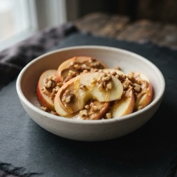 Illustration for the Apple slices with peanut butter and honey meal
