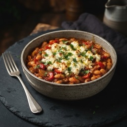 Illustration for the Baked Balkan-style white beans with feta meal