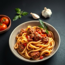 Illustration for the Beef pasta in tomato sauce meal