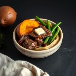 Illustration for the Beef bowl with sweet potato meal