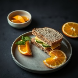 Illustration for the Cheese sandwich with orange meal