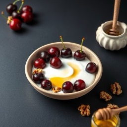Illustration for the Yogurt bowl with sour cherries and walnuts meal