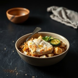 Illustration for the Chicken bowl with bulgur and courgette meal