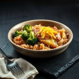 Illustration for the Chicken and rice bake with cheese meal