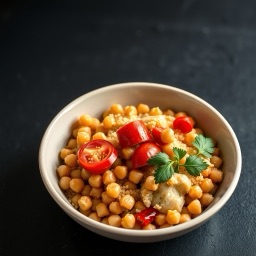 Illustration for the Chickpea couscous bowl with vegetables meal