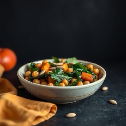 Illustration for the Chickpea and pumpkin bowl meal