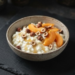 Illustration for the Cottage cheese with apricot and hazelnuts meal