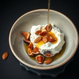 Illustration for the Cottage cheese with figs and almonds meal