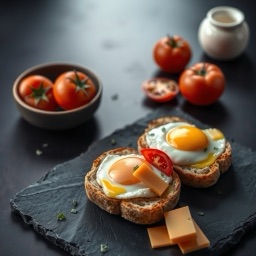 Illustration for the Eggs on toast with cheese meal
