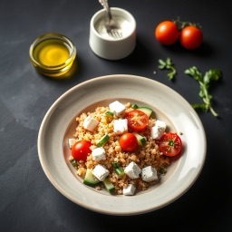 Illustration for the Quinoa bowl with feta and vegetables meal