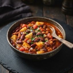 Illustration for the Kidney bean and potato stew meal