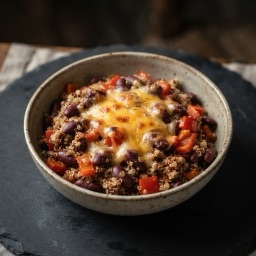 Illustration for the Kidney bean and quinoa bowl with cheese meal