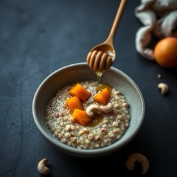 Illustration for the Millet porridge with apricot and cashews meal