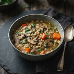 Illustration for the Mushroom barley soup meal