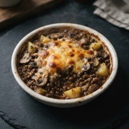 Illustration for the Mushroom, lentil and potato bake meal