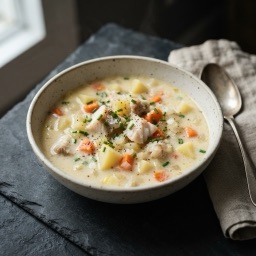 Illustration for the Ocean perch and potato chowder meal