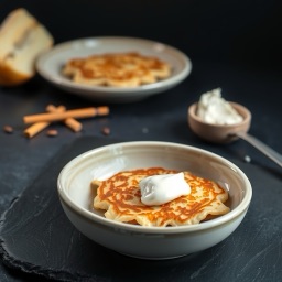 Illustration for the Fried potato pancakes with sour cream meal