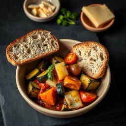 Illustration for the Ratatouille bake with cheese and bread meal