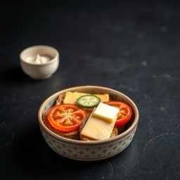 Illustration for the Rye bread with cheese meal
