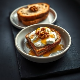 Illustration for the Rye toast with cottage cheese and honey meal