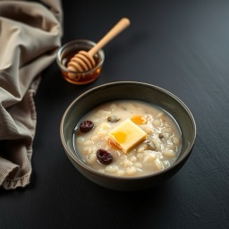 Illustration for the Semolina porridge with raisins and honey meal