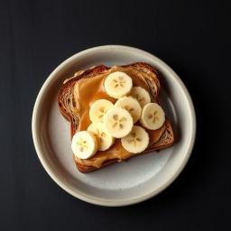 Illustration for the Whole-wheat toast with peanut butter and banana meal