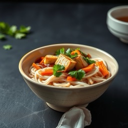 Illustration for the Tofu rice noodle bowl meal