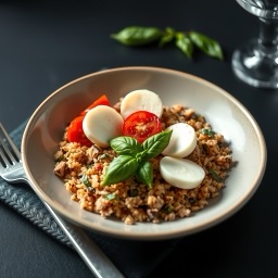 Illustration for the Turkey caprese bowl with bulgur meal