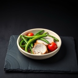 Illustration for the Turkey with green beans meal