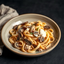 Illustration for the Turkey pasta with mushrooms meal