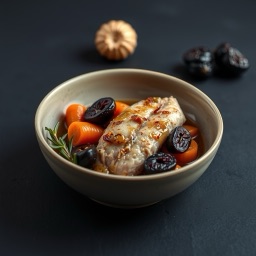 Illustration for the Turkey stewed with prunes meal