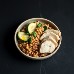 Illustration for the Turkey bowl with quinoa and courgette meal