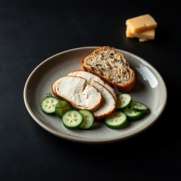 Illustration for the Turkey and rye bread plate meal
