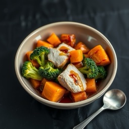 Illustration for the Turkey teriyaki-style bowl with sweet potato meal