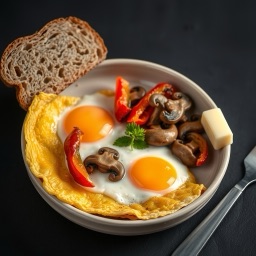 Illustration for the Vegetable omelette with bread meal