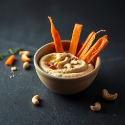 Illustration for the Vegetable sticks with cashew hummus dip meal