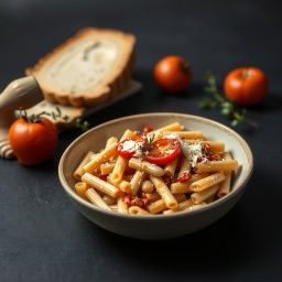 Illustration for the White bean and parmesan pasta bake meal