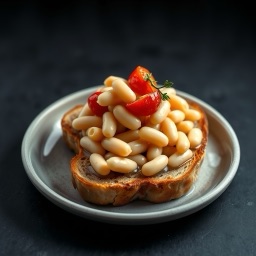 Illustration for the White beans on rye toast meal