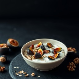 Illustration for the Yogurt bowl with figs and walnuts meal