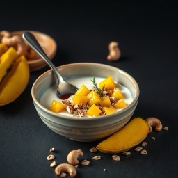 Illustration for the Yogurt bowl with mango and cashews meal