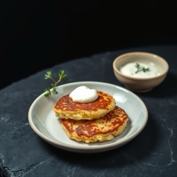 Illustration for the Baked potato pancakes meal
