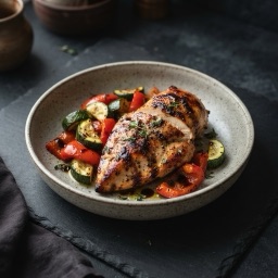 Illustration for the Balsamic chicken with roasted vegetables meal