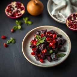Illustration for the Beet salad with pomegranate and mint meal
