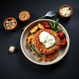 Illustration for the Buckwheat pancakes with cottage cheese meal
