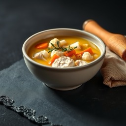 Illustration for the Chicken and cauliflower soup meal