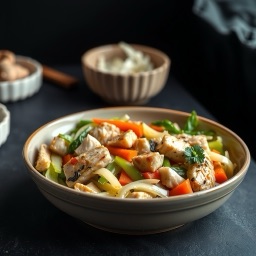 Illustration for the Chicken and cabbage stir-fry with ginger meal