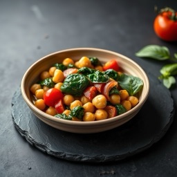 Illustration for the Chickpea and spinach stew meal