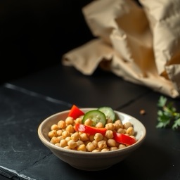 Illustration for the Chickpea and vegetable bowl meal
