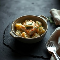 Illustration for the Cod with cauliflower and dill meal