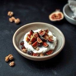 Illustration for the Cottage cheese with figs and walnuts meal